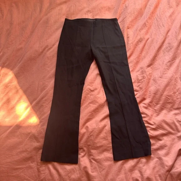 THE ROW Beca Stretch Wool Crop Flared Pants size 0 Black - Picture 5 of 7